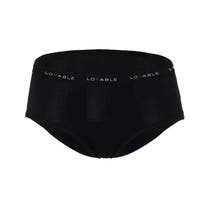Liebenswerter Periodenhöschen-Zyklus-Slip aus waschbarer Baumwolle, mittlerer Durchfluss, Größe XL, Farbe Schwarz-7