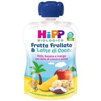 Hipp Biologico Frutta Frullata E Latte Di Cocco Gusto Mela Banana E Mango Con Latte Di Cocco E Avena 90g-1