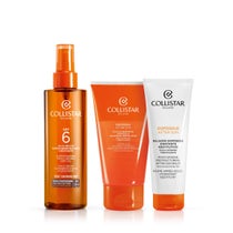 Collistar Cofanetto Olio Secco Superabbronzante Idratante SPF 6 + Doccia Shampoo E Balsamo Doposole-1
