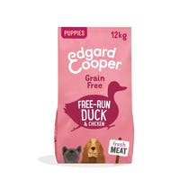 Edgard & Cooper Puppy Ente und Huhn auf dem Boden aufgezogen, ohne Getreide, Trockenfutter für Hunde, 12 kg-1