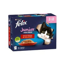 Purina Felix Le Ghiottonerie Junior Flavour Rind/Huhn Nassfutter für Kätzchen, Beutel 12x85g-7