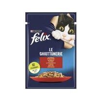 Purina Felix Le Ghiottonerie Taste Beef Nassfutter für erwachsene Katzen, Beutel 85 g-5