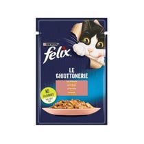 Purina Felix Le Ghiottonerie Nassfutter mit Lachsgeschmack für ausgewachsene Katzen, 85-g-Beutel-5