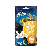 Purina Felix Party Mix Cheezy mit Käse-Snack für ausgewachsene Katzen, 60-g-Beutel-8