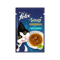 Purina Felix Soup Taste Thunfisch Nassfutter für erwachsene Katzen, Beutel 48 g-1