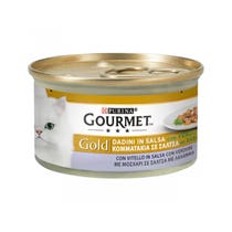 Purina Gourmet Gold Würfel in Soße mit Kalbfleisch und Gemüse für Katzen Dose 85 g-4