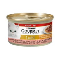 Purina Gourmet Gold Delights in Sauce mit Lachs für Katzen Dose 85g-1
