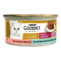 Purina Gourmet Goldzöpfe mit Lachs und Kabeljau für Katzen, 85 g Dose-2