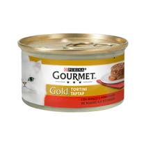 Purina Gourmet Gold Cupcakes mit Rind und Tomaten für Katzen Dose 85g-3