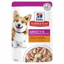 Hill's Science Plan Adult 1-6 Hühner- und Gemüseeintopf für ausgewachsene Hunde kleiner/kleiner Rassen, 80-g-Beutel-2