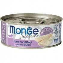 Monge Supreme Thunfisch-Seebarsch-Nassfutter für sterilisierte erwachsene Katzen, 80 g-2