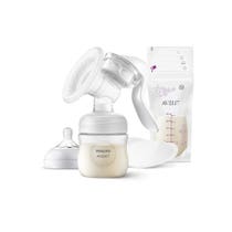 Avent Natural Handmilchpumpe + 4 Stilleinlagen + 5 Milchaufbewahrungsbeutel-3