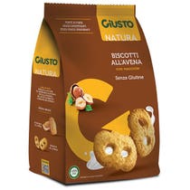 Giusto glutenfreie Haferkekse mit Haselnüssen 250 g-1