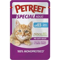 Petreet Monoprotein Weißfisch Nassfutter für ausgewachsene Katzen, Beutel 70 g-2