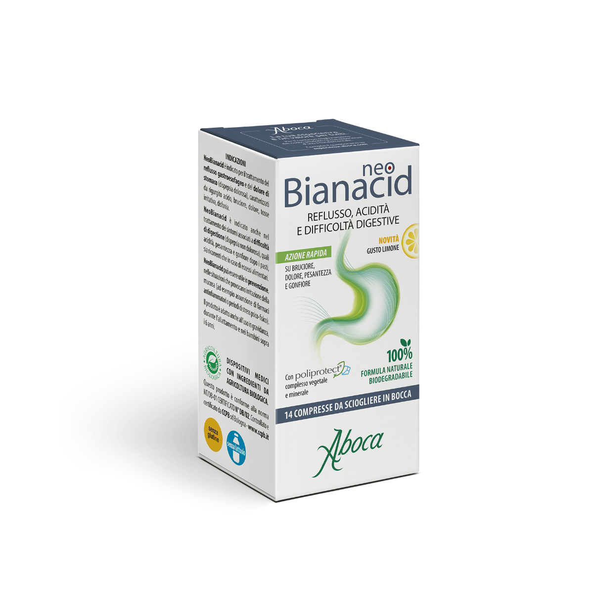 Aboca Neo Bianacid 14 Tabletten Zitronengeschmack-2
