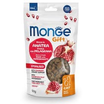Monge Meat Minis sterilisierte Snacks für Katzen, frische Ente mit Granatapfel, 50 g-1