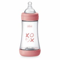 Chicco Biberon Neonato Perfect 5 Biberon Rosa Flusso Medio 240 ml 2Mesi+-5