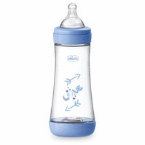 Chicco Biberon Neonato Perfect 5 Biberon Azzurro Flusso Veloce 300 ml 4Mesi+-5