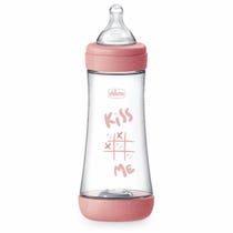 Chicco Biberon Neonato Perfect 5 Biberon Rosa Flusso Veloce 300 ml 4Mesi+-5