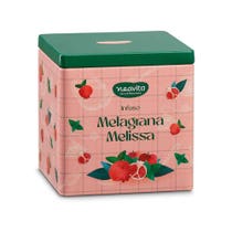 Neavita Bio-Granatapfel-Melissen-Aufguss, 10 Filterboxen in quadratischer Dose, Happy Fruits Pink-2