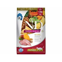 Farmina N&D Cat Tropical Selection, kastriertes Huhn für sterilisierte Katzen, 4 kg + 1 kg gratis-1