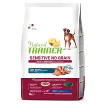 Natural Trainer Sensitive No Grain Medium & Maxi Adult mit Forelle für erwachsene Hunde, 3 kg-1