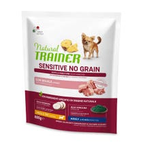 Natural Trainer Sensitive No Grain Small & Toy Adult mit Schweinchen für Hundespielzeug 800g-1