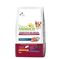 Natural Trainer Sensitive No Grain Small & Toy Adult mit Forellenspielzeug für Hunde, 2 kg-1