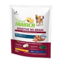 Natural Trainer Sensitive No Grain Small & Toy Adult mit Forellenspielzeug für Hunde, 800 g-1