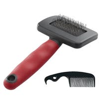 Ferplast GRO 5942 Kleine Fellpflegebürste für Hunde und Katzen mit mittlerem/langem Haar