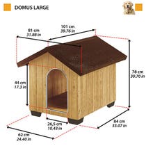 Ferplast Domus Hundehütte aus nordischem Kiefernholz, groß