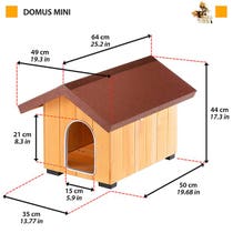 Ferplast Domus Hundehütte aus nordischem Mini-Kiefernholz