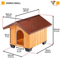 Ferplast Domus Hundehütte aus nordischem Kiefernholz, klein