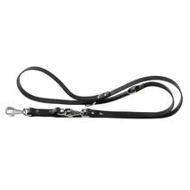 Ferplast Naturschwarze Leine für das Hundetraining aus echtem Leder, Größe GA18/200-1