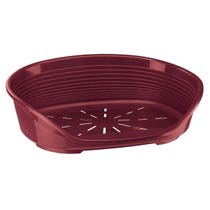Ferplast Siesta Deluxe Hunde-/Katzenhütte aus bordeauxrotem Kunststoff, Größe 6-1