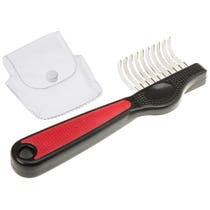Ferplast GRO 5968 Rechenknotenschneider mit Stahlklingen für mittelhaarige Hunde