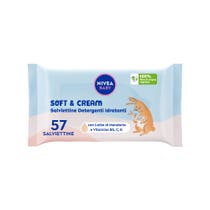 Nivea Baby Moisturizing Cleansing Wipes Soft & Cream 57 Stück Neugeborenen-Reinigungstücher-2