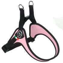Tre Ponti Easy-Fit-Geschirr mit verstellbarem Gurt, rosa, gerippter Rand, für Hunde mit 4/5 kg, Größe 2-1