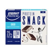 Enervit Proten Kokosnuss-Snack mit niedrigem Zuckergehalt, 8 Riegel à 27 g-0