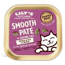 Lily's Kitchen Glattes Huhn und Kabeljau mit Garnelenpastete für ausgewachsene Katzen, 85 g