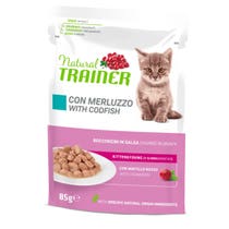Natural Trainer Kitten & Young Cod Chunks in Sauce für Kätzchen 85g-1