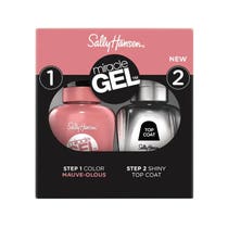 Sally Hansen Miracle Gel Duo Pack Top Coat + Nagellack Farbe 920 Mauve-Olous-1