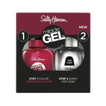 Sally Hansen Miracle Gel Duo Pack Top Coat + Nagellack Farbe 940 Bordeaux Glow-1