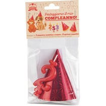 Coltivia Ist es mein Geburtstag? Kerze Nummer 0 und 2 Hüte für Hunde-1