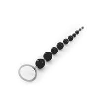 Knusprige schwarze Analkette mit 10 Kugeln-1