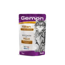 Gemon Chunks mit Huhn Nassfutter Katzen Welpen Beutel 100g-2