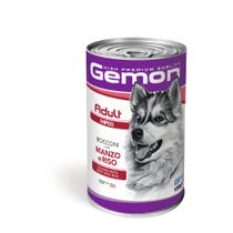 Gemon Bocconi Rind und Reis Nassfutter ausgewachsene Hunde Großes Glas 1,25 kg-2