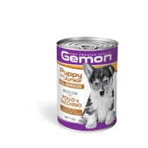 Gemon Bocconi Huhn und Pute Nassfutter Hunde Welpen Glas 415 g-2
