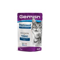 Gemon Bocconcini Thunfisch und Dorade Nassfutter sterilisiert Katzen Beutel 100g-2