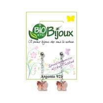 Bioetic Bijoux Orecchini Pendente Farfalla Argento-1